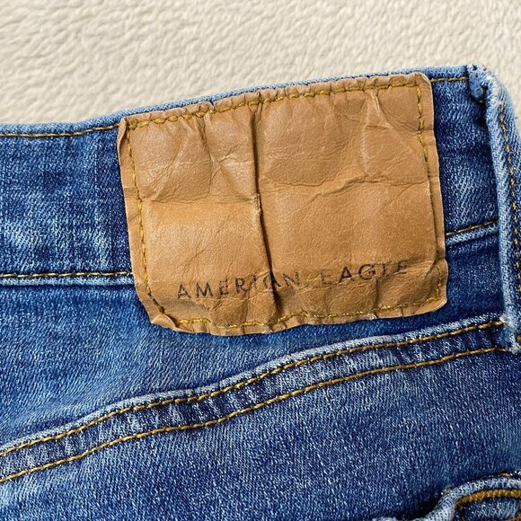 American Eagle Outfitters Mens Jeans 30x34 Relaxed Fit Mid-Rise Blue Denim Casua - Picture 14 of 16